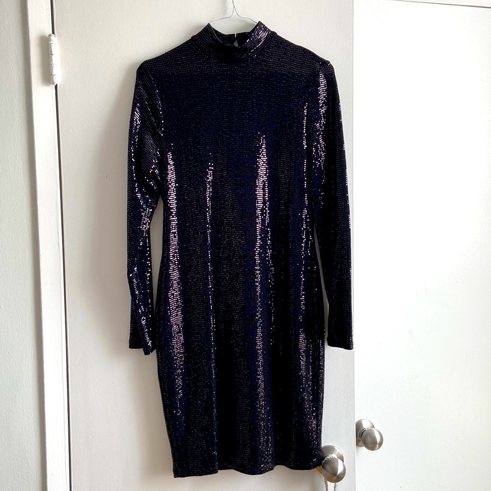 Black sequence dress